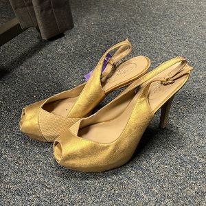 💜L’Atelier Gold Heels 8